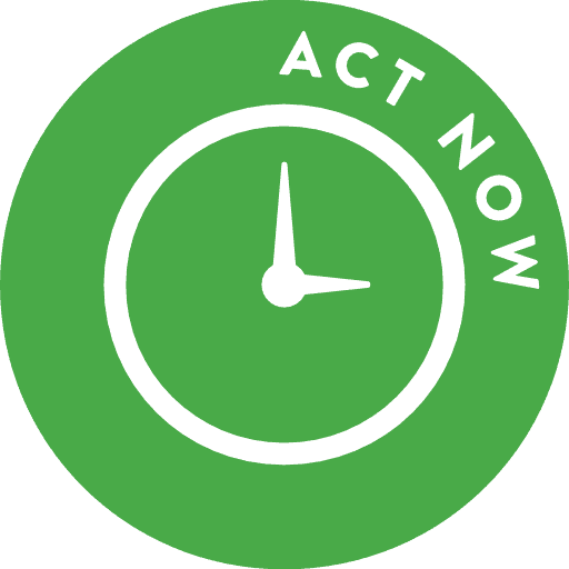 ACT Now IL icon with clock